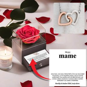 Mojej mame - Náhrdelník HEARTS s prepletenými srdiečkami a darčekovou krabičkou zadarmo SAMIRA_HEARTS_LOVEBOX